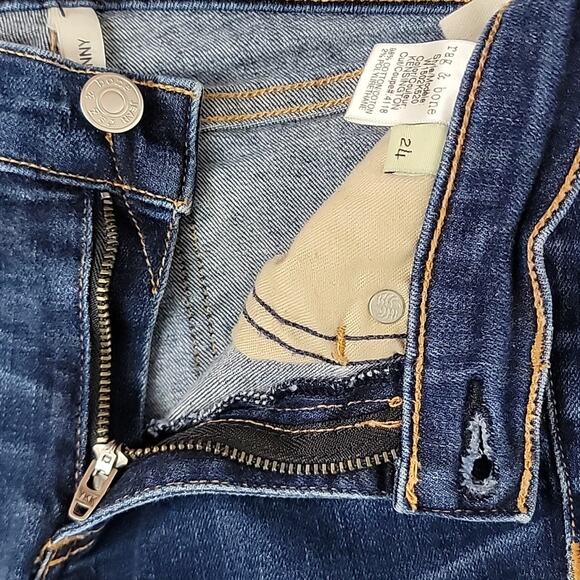 Rag & Bone Women's Skinny Low Rise Blue Denim Jeans in Kensington 24 | Girl's 12 - Picture 5 of 16